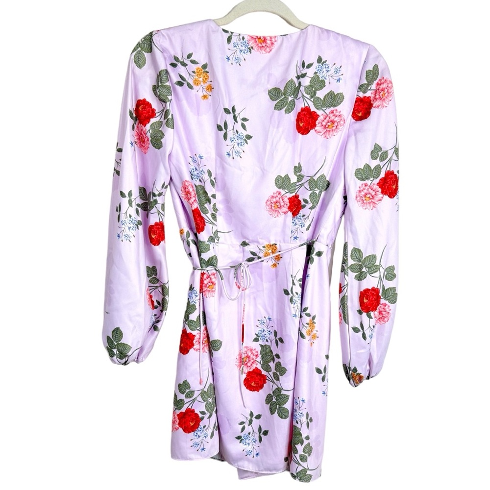 $170 NWT Keepsake Pretty One Wrap Dress Lilac Floral XS - Picture 6 of 14